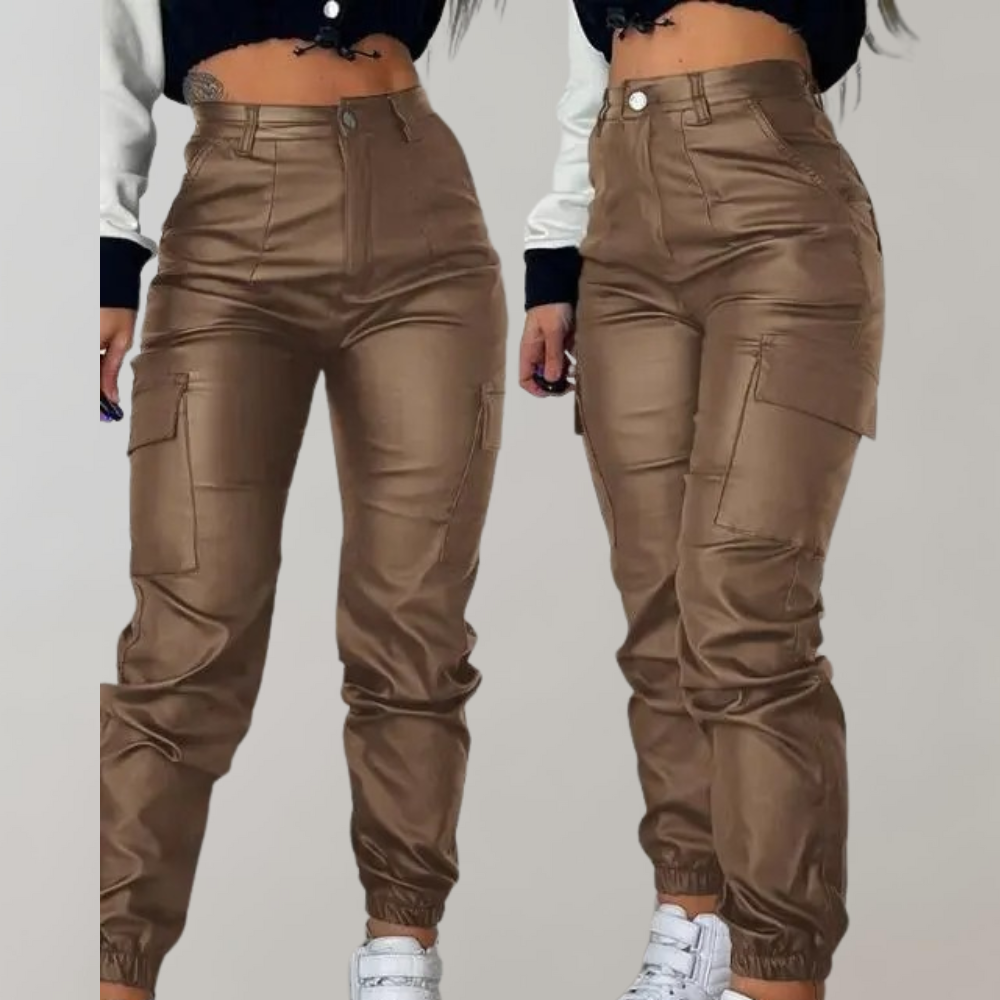Livia - Elegante Cargo Broek - Verstelbare Taille - Voor Dames - Wintermode