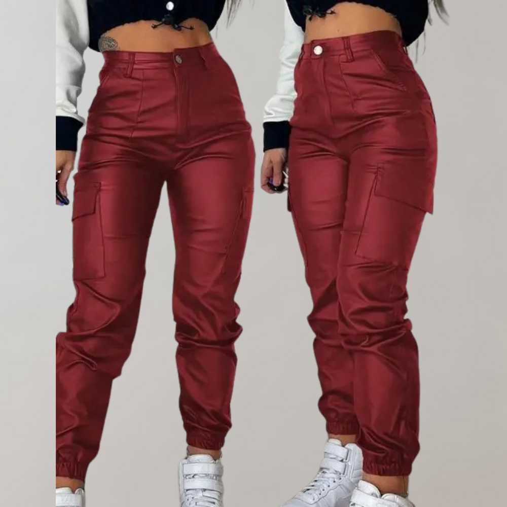 Livia - Elegante Cargo Broek - Verstelbare Taille - Voor Dames - Wintermode