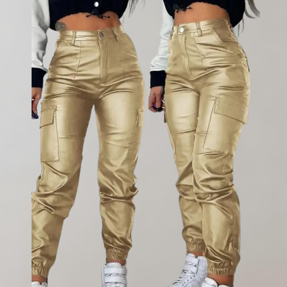 Livia - Elegante Cargo Broek - Verstelbare Taille - Voor Dames - Wintermode